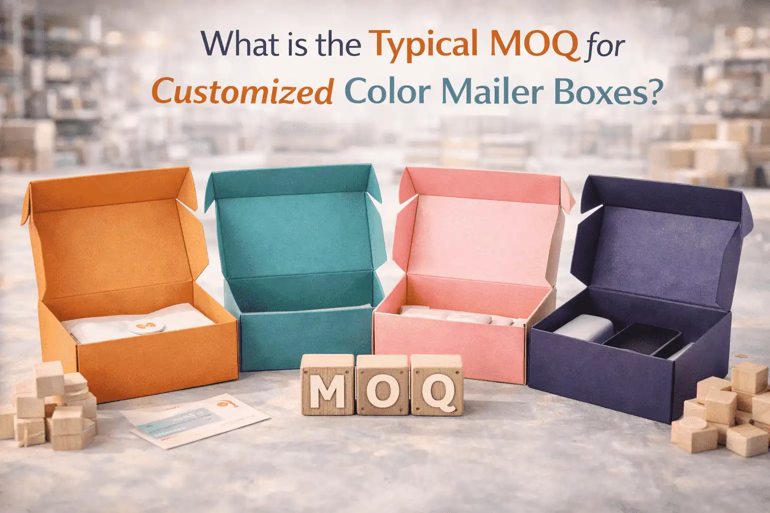 What is the Typical MOQ for Customized Color Mailer Boxes?